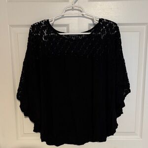 Elegant Black Lace Women's Blouse